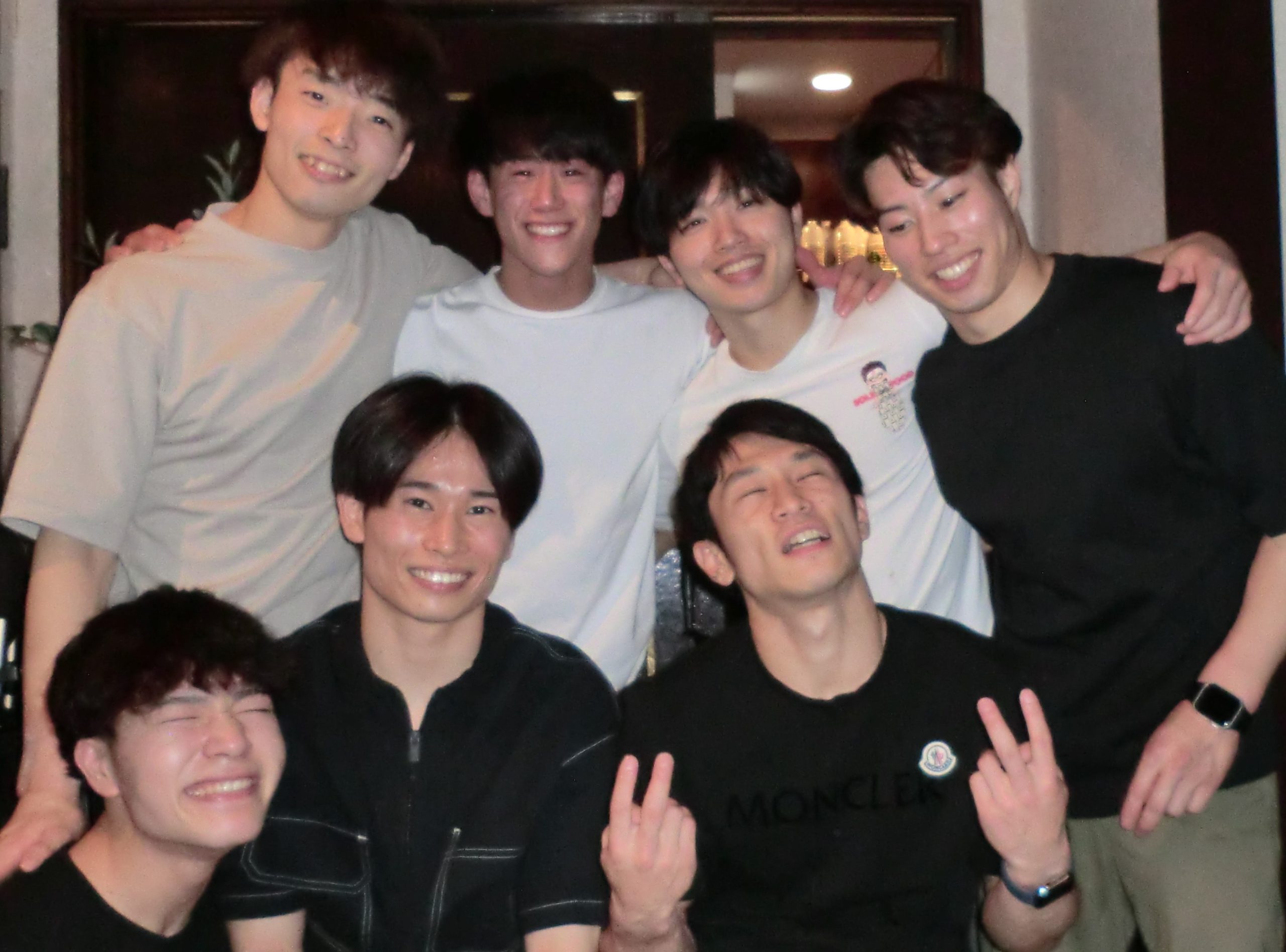 男子体操日本代表チームの壮行会の記念写真